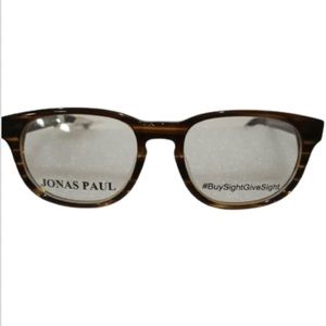 JONAS PAUL KIDS RYAN/RUTH FULL RIM EYEGLASS FRAMES STRIPED MAPLE 44-15-125 NEW